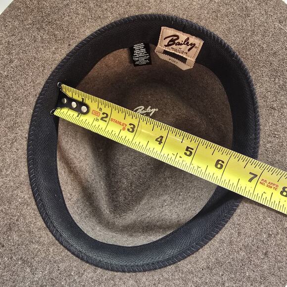 Bailey Hollywood Litefelt Packable Fedora MED Brown Water Repellent Classic EUC - Picture 8 of 11